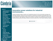 Tablet Screenshot of cambriasensors.com